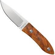 Maserin AM22, 923-RA Brown Poplar Burl, faca fixa, Atillio Morotti design