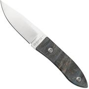 Maserin AM22, 923-RB Blue Poplar Burl, coltello fisso, Atillio Morotti design