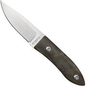Maserin AM22, 923-RN  Black Poplar Burl, coltello fisso, Atillio Morotti design