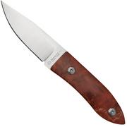 Maserin AM22, 923-RR Red Poplar Burl, cuchillo fijo, diseño Atillio Morotti