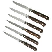 Maserin Apollo Wengé 2411-WE Juego de cuchillos para carne de 6 piezas