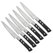 Maserin TEGI 2500TG01-N 6-piece steak knife set with bag, black