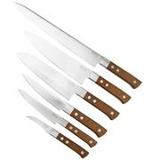 Maserin TEGI 2500TG02-M Juego de cuchillos de cocina de 6 piezas con bolsa de transporte, marrón