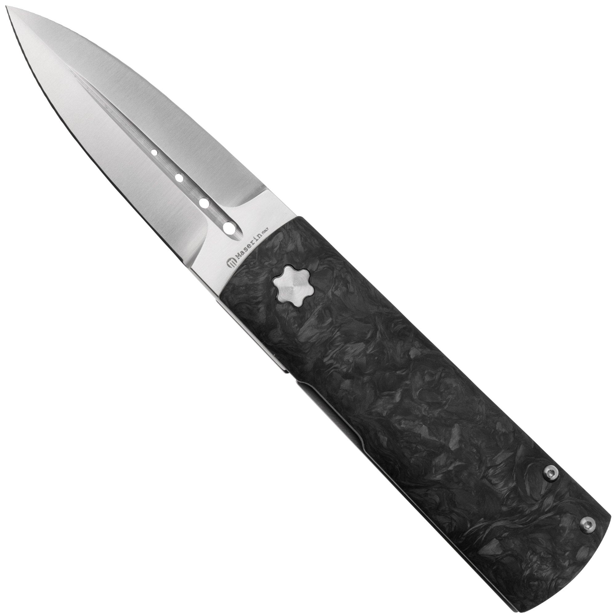 Maserin Daga 372-N, Elmax, Black Fatcarbon, Taschenmesser, Attilio Morotti Design