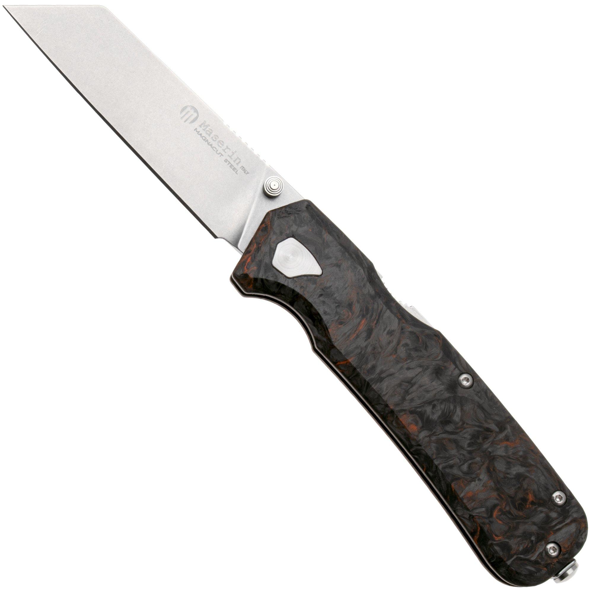Maserin Pulse 631/FCA Stonewashed CPM MagnaCut, Dark Matter Orange/Black FatCarbon zakmes, Igor Bortolussi design