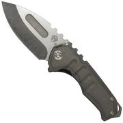 Medford Praetorian T S35VN, Tumbled Droppoint, Tumbled Flamed Handle, Silver Hardware couteau de poche