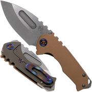 Medford Praetorian Genesis G, Drop S35VN Blade, Coyote G10 & Bronze Ti Handle, pocket knife