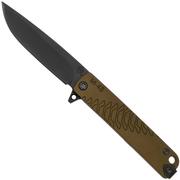 Medford M-48, S45VN DLC Blade Yellow Handle DLC Spring PVD Hardware and Clip, pocket knife