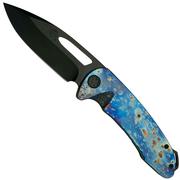 Medford On Belay S35VN, PVD Drop Point, Faced Flamed Galaxy Handle, PVD Hardware, couteau de poche