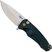 Medford Smooth Criminal S35VN, Satin Blade, Blue Handle, Bronze Hardware pocket knife