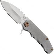 Medford 187 F, D2 Tumbled Blade, Tumbled Handle, pocket knife