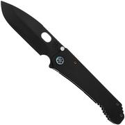 Medford 187 DP, D2 PVD Blade, PVD Handle, Flamed Hardware, Brushed Galaxy Pocket Clip, couteau de poche