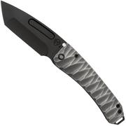 Medford Midi Marauder, S45VN PVD Tanto Blade, BB Brushed Silver Predator Handle pocket knife