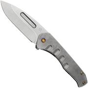 Medford Praetorian Slim, S45VN Tumbled Droppoint, Tumbled Handles, Flame Hardware and Clip, couteau de poche