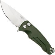 Medford Smooth Criminal 23-SC-03, S45VN Tumbled Blade, Green Handle, Stonewashed Hardware, pocket knife