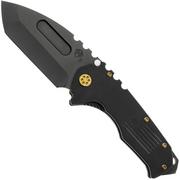 Medford Scout M/P, D2 PVD Tanto, Black G10 Handles, Bronze Hardware, pocket knife