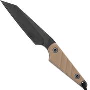 Medford UDT-1 Black PVD S45VN, Coyote G10, Black PVD Hardware, Kydex sheath, fixed knife