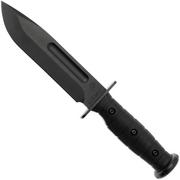 Medford USMC Fighter 23-UF-01, S35VN PVD Blade, Black G10, survival knife with leather sheath