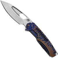 Obraz dla Nóż składany Medford Infraction S45VN Satin Blade, Brushed Bronze Flats Violet Falling Leaf