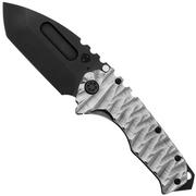 Medford Praetorian T S45VN DLC Tanto Blade, Silver Predator Handle, Black Hardware, coltello da tasca