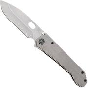 Medford 187 DP 25-187DP-01, Tumbled D2 Droppoint, Old School Tumbled Handle, Black Hardware zakmes