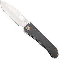 Image pour Medford 187 DP 25-187DP-02, Tumbled D2 Droppoint, Black DLC Handle, Brass/Bronze Hardware couteau de poche