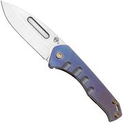 Medford Prae Slim 25-PS-03, Tumbled S45VN Droppoint, Bronze/Violet Fade Handle, Bronze hardware zakmes