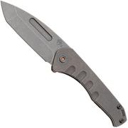 Medford Prae Slim 25-PS-04, Old School Tumbled S45VN Tanto Blade, Old School Tumbled Handle, Flamed Hardware zakmes