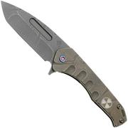 Medford Praetorian Slim Flipper 25-PSF-02 S45VN Fallout Tanto Blade, Fallout Handles, Flamed Hardware et Clip, couteau de poche