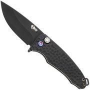 Image for Medford Smooth Criminal Ti DLC S45VN, DLC Peaks & Valley Titanium, Flamed Hardware, Flamed Pocket Clip, pocket knife
