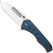 Medford Swift FL Flipper 25-SFF-02, Tumbled S45VN Tanto, Blue Aluminum Handle, Flamed Hardware zakmes
