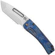 Medford Slim Midi 25-SM-01, S45VN Tumbled Tanto Blade, Violet Bronze Filigree Titanium Handle, zakmes 