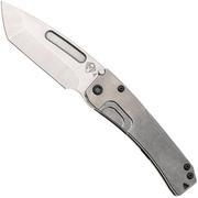 Medford Slim Midi Marauder 25-SM-03, Tumbled S45VN Tanto, Tumbled Titanium Handle, Black Hardware zakmes
