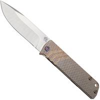 Image for Medford The Antik 25-TA-02, Tumbled S45VN Droppoint, Bronze GunGrip Handle, Flamed Hardware pocket knife