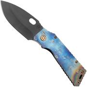 Medford TFF-1, DLC S45VN Blade, Faced & Flamed, Solar Flare Titanium, Bronze Hardware Taschenmesser