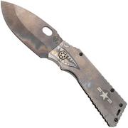 Medford TFF-1 25-TFF4-01, Vulcan S45VN, Tumbled Warthog Star-N-Bars Rivets Titanium Handle, Black/Bronze Hardware zakmes