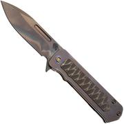 Medford TFF-4 25-TFF4-02, Vulcan S45VN Droppoint, Bronze Predator Titanium Handle, Flamed Hardware zakmes