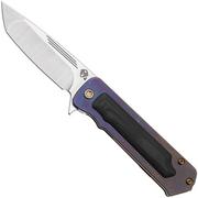 Medford TFF-4 25-TFF4-05, Tumbled S45VN Tanto, Brz-Vio Fade Titanium Handle, Black G10 Inlay, Bronze Hardware zakmes