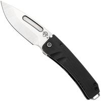 Afbeelding voor Medford Midi Marauder 26-MM-01, Tumbled S45VN Droppoint, Black Shou Sougi Ban Titanium, Black/Silver Hardware, zakmes