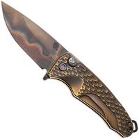 Afbeelding voor Medford Smooth Criminal Ti 26-SC-01, Vulcan S45VN, Bronze Dragon Skin Titanium, Flamed Hardware, zakmes