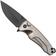 Afbeelding voor Medford Smooth Criminal Ti 26-SC-02, DLC S35VN, Tumbled Grey TItanium, Black Hardware zakmes