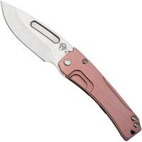 Afbeelding voor Medford Slim Midi 26-SM-03 Tumbled S45VN Droppoint Blade, Rose Titanium CarboNitride Handles, zakmes