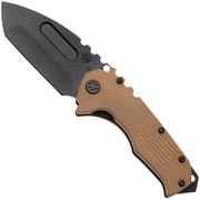 Afbeelding voor Medford Praetorian Scout M/P, 26-SP-01, Black DLC D2 Tanto Blade, Coyote G10 Handle, Black Hardware, zakmes