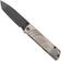 Afbeelding voor Medford The Antik 26-TA-03, DLC S45VN Tanto Blade, Tumbled Titanium Handles, Black DLC Hardware, zakmes