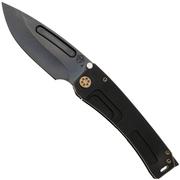 Medford Marauder H Black PVD CPM S45VN, Black PVD Bronze Titanium Handle, Bronze Hardware, coltello da tasca