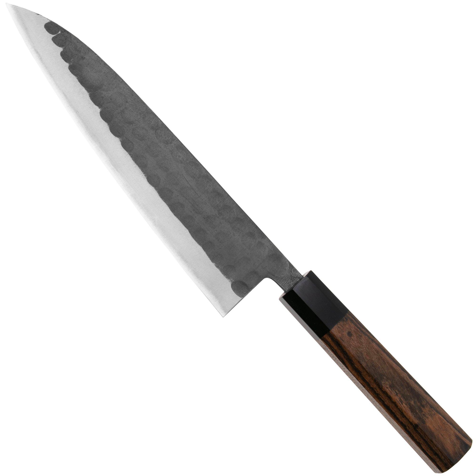 Munetoshi Black Hammer-Tone Gyuto, Kochmesser 21 cm