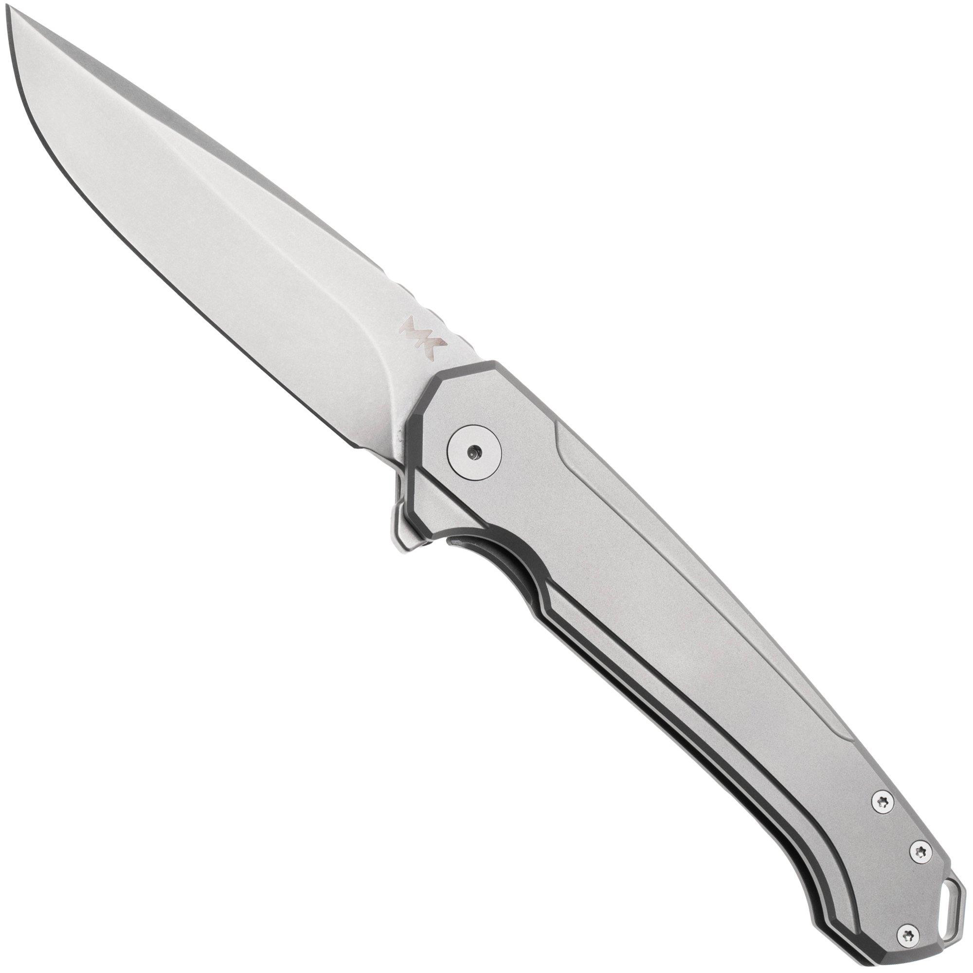MK Knives & Tools Ingeni Urban Gray 01F-FP001 Stonewashed CPM S90V, Grey Anodized Titanium, Taschenmesser