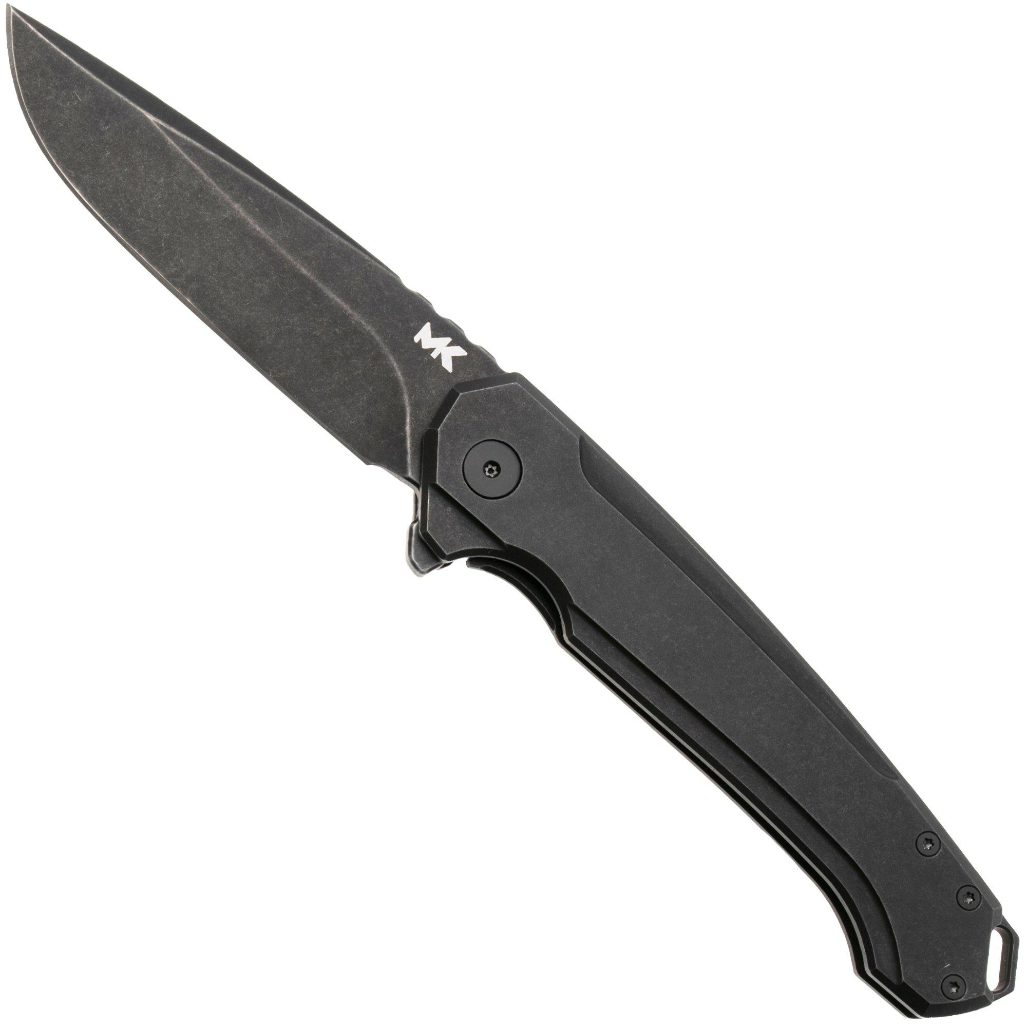 MK Knives & Tools Ingeni Blackout 01F-FP003 Stonewashed Black PVD CPM S90V, Black PVD Titanium, zakmes