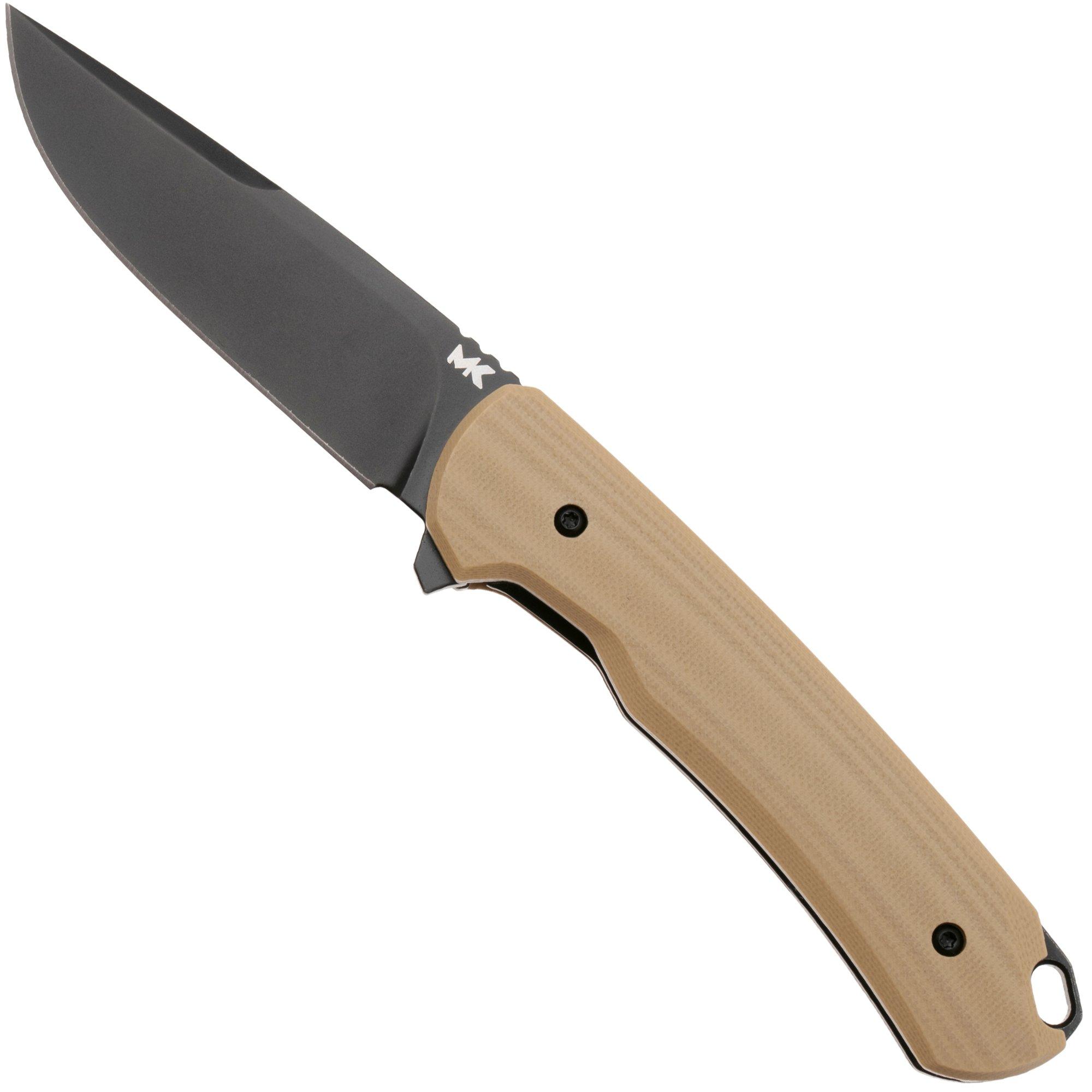 MK Knives & Tools Humbler Clay 02F.BP005, Black CPM MagnaCut, Coyote G10, Knivesandtools Exclusive Taschenmesser