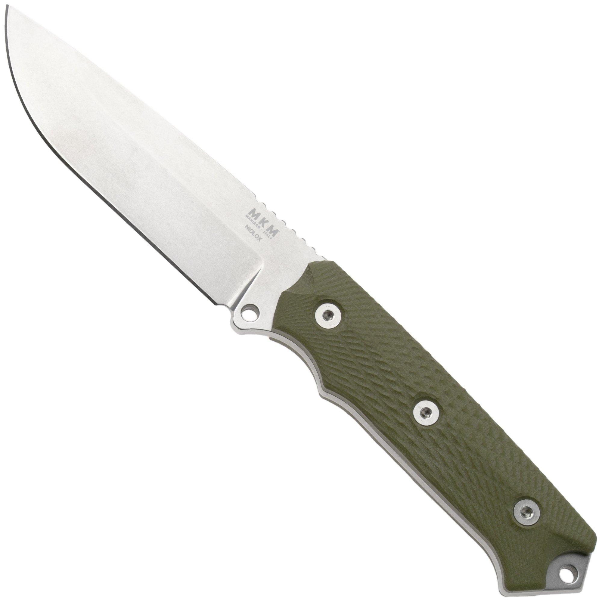 MKM Base Camp MK-BC-GOD Niolox, OD Green G10, couteau fixe, Simone Tonolli design